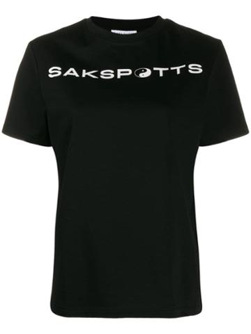 Saks Potts Logo Print T-shirt - Black