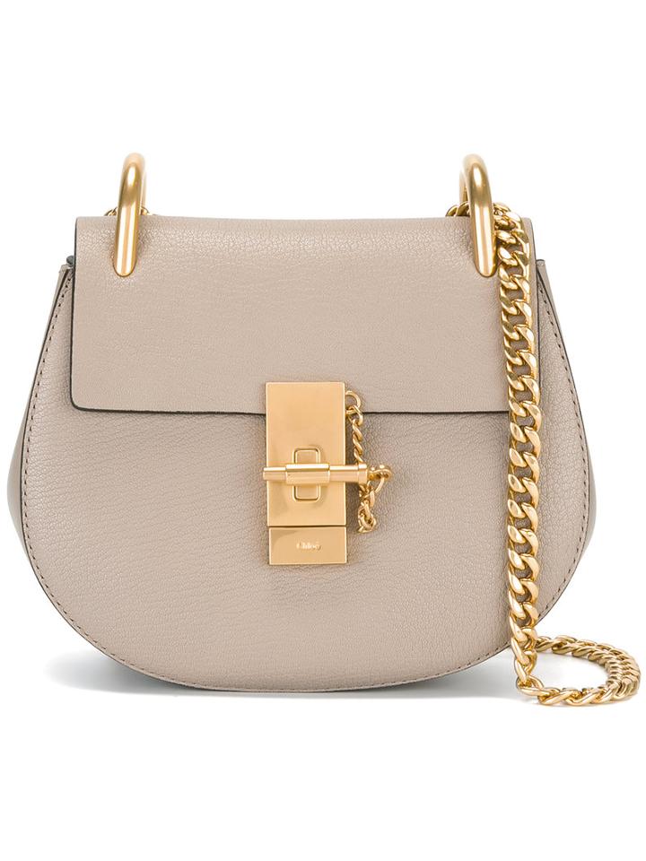 Chloé - Mini Drew Shoulder Bag - Women - Leather - One Size, Nude/neutrals, Leather