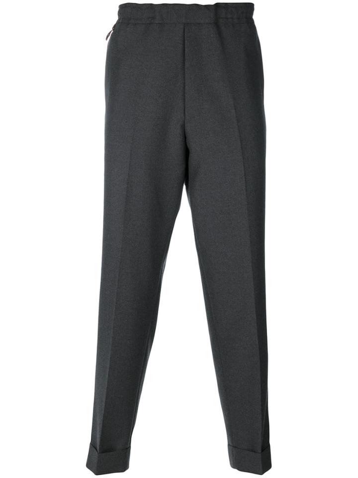 Pt01 Star Detail Trousers - Grey