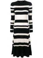 Proenza Schouler Ribbed Striped Sweater Dress - Black