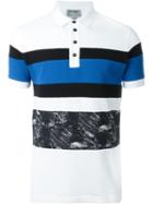 Les Hommes Urban Striped Polo Shirt, Men's, Size: M, Black, Cotton