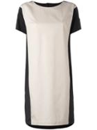 Barba - Contrast Panel T-shirt Dress - Women - Cotton - 40, Nude/neutrals, Cotton