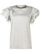 Fabiana Filippi Ruffle Sleeves T-shirt - Grey