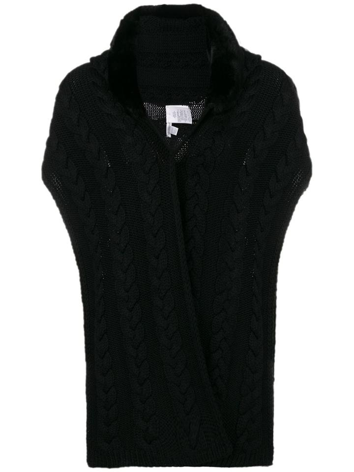 Max Mara Knitted Fur Gilet - Black