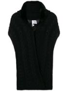 Max Mara Knitted Fur Gilet - Black