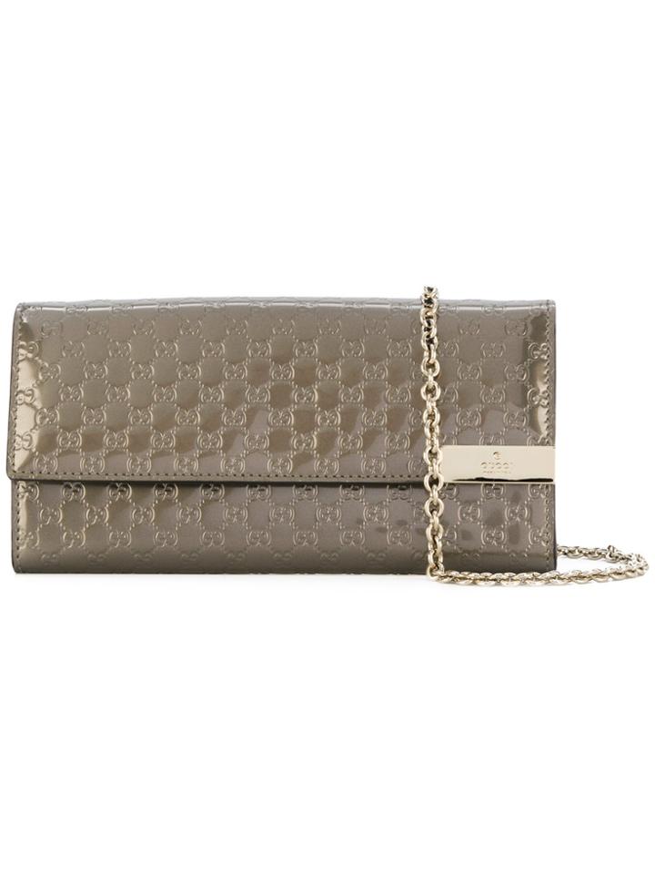 Gucci Gucci Signature Chain Wallet - Grey