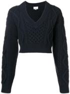 3.1 Phillip Lim Cropped Knit Sweater - Blue