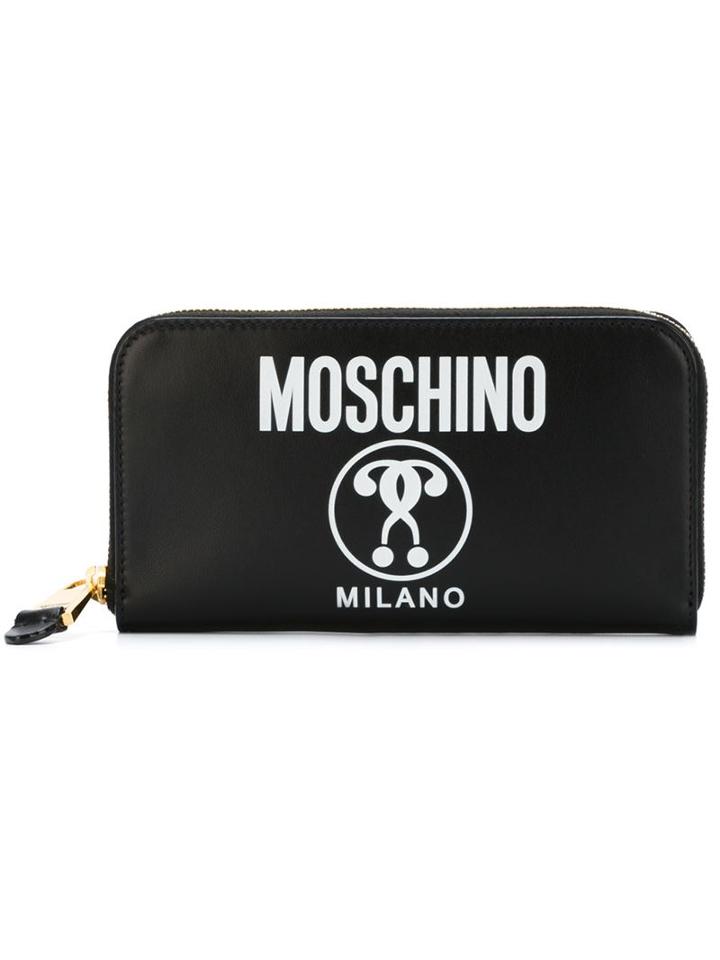 Moschino Double Question Mark Print Wallet