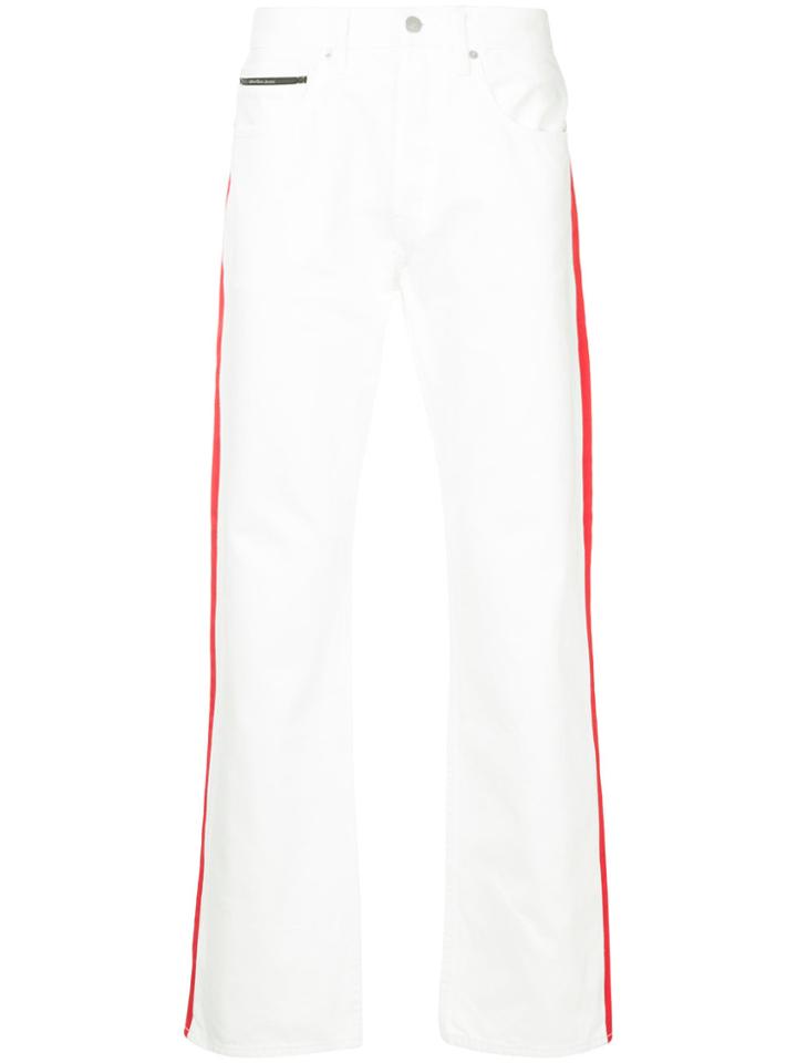 Calvin Klein Jeans Side Stripe Jeans - White