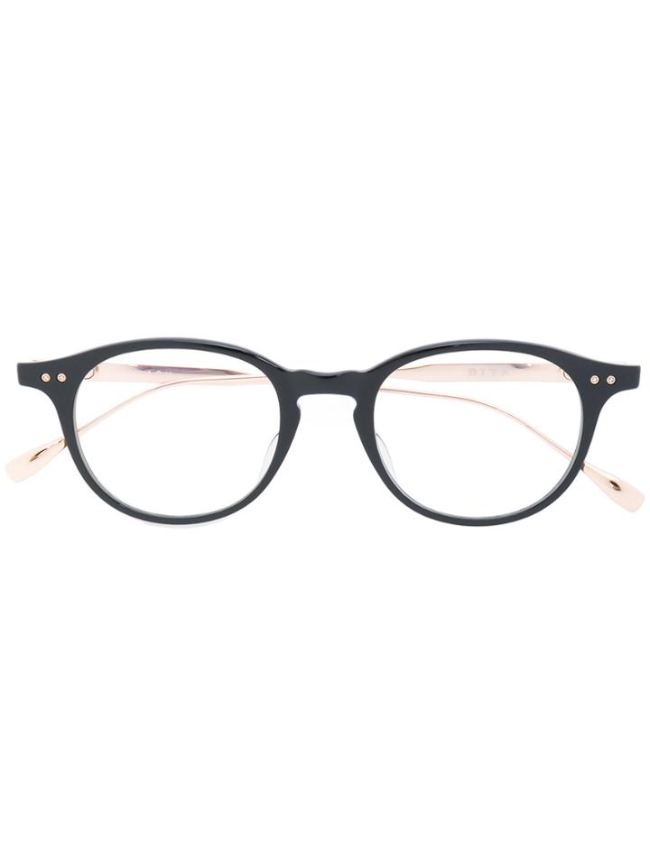 Dita Eyewear Ash Round Frame Glasses - Black