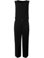 Luisa Cerano Cropped Belted Jumpsuit, Women's, Size: 42, Black, Polyester