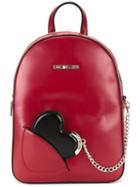 Love Moschino Heart Chain Small Shoulder Bag, Women's, Red