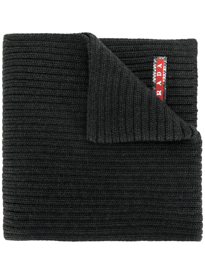Prada Slim Ribbed Scarf - Blue