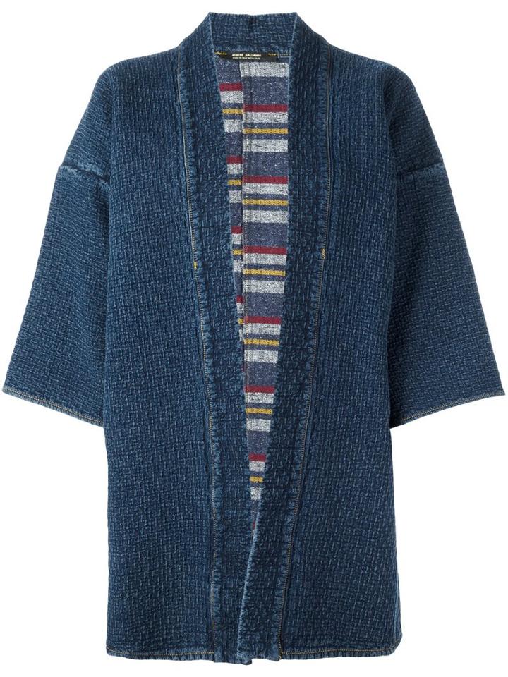 Ermanno Gallamini Kimono Style Cape, Women's, Blue, Cotton