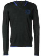 Versace Jeans V-neck Classic Jumper - Black