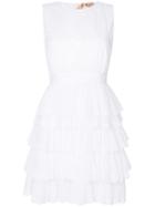 Nº21 Ruffle Tiered Dress - White