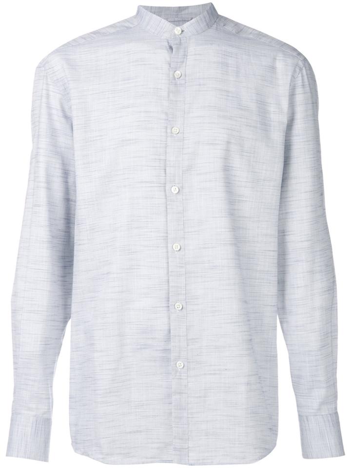 Ermenegildo Zegna Mandarin Neck Shirt - Blue