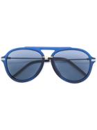 Fendi Eyewear Thick Frame Aviator Sunglasses - Blue