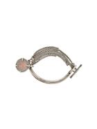Ann Demeulemeester Solid Staff And Chain Bracelet - Silver
