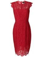 Rachel Zoe Lace Fitted Cocktail Dress - Red