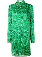 Wunderkind Printed Shirt Dress - Green