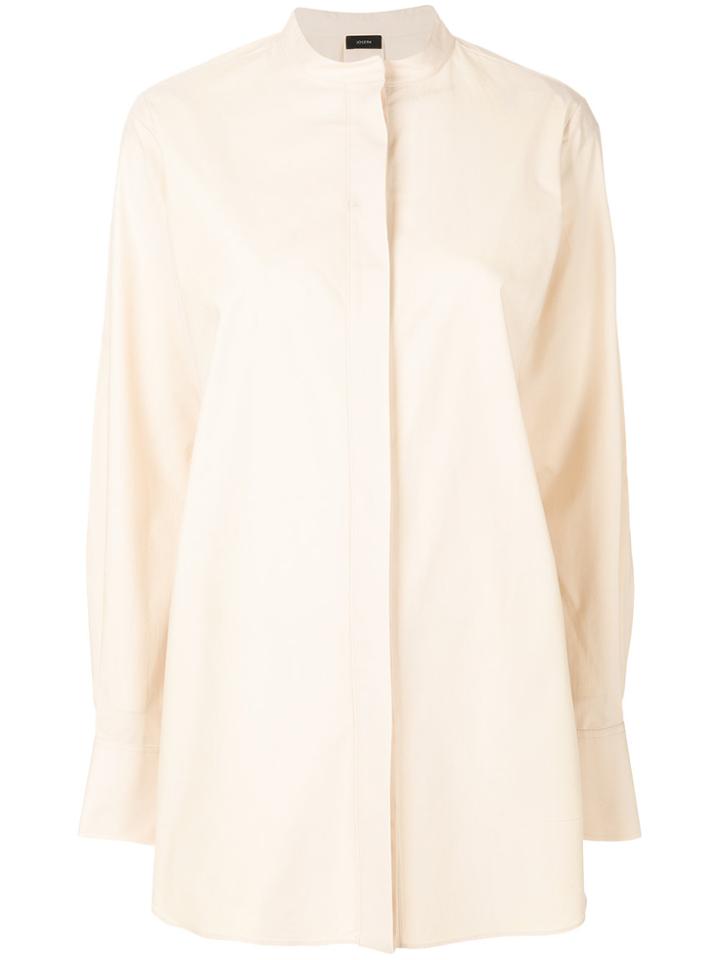 Joseph Mandarin Collar Shirt - Nude & Neutrals
