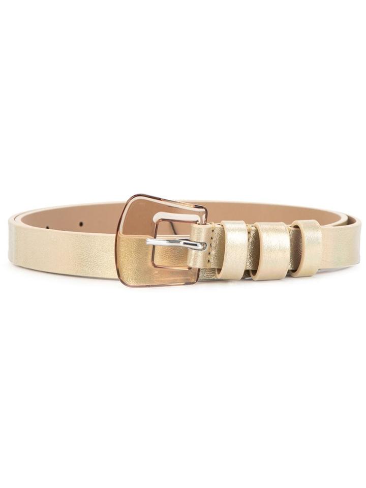 B-low The Belt Thin Buckle Belt - Gold