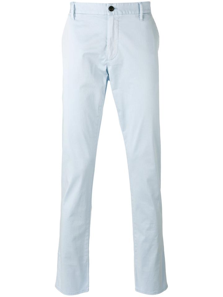 Armani Jeans Plain Chinos, Men's, Size: 48, Blue, Cotton/spandex/elastane