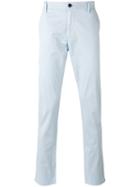 Armani Jeans Plain Chinos, Men's, Size: 48, Blue, Cotton/spandex/elastane