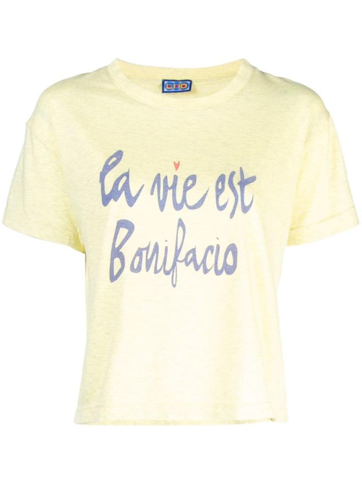 Lhd La Vie Est Bonifacio Print T-shirt - Yellow