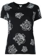 Kenzo Lion Head Print T-shirt, Women's, Size: Medium, Black, Cotton