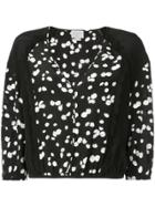 Jason Wu Floral Cropped Blouse - Black