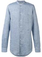 Massimo Alba Striped Shirt, Men's, Size: Xl, Blue, Linen/flax