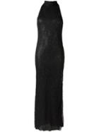 Romeo Gigli Vintage Lace Overlay Evening Dress, Women's, Size: 46, Black