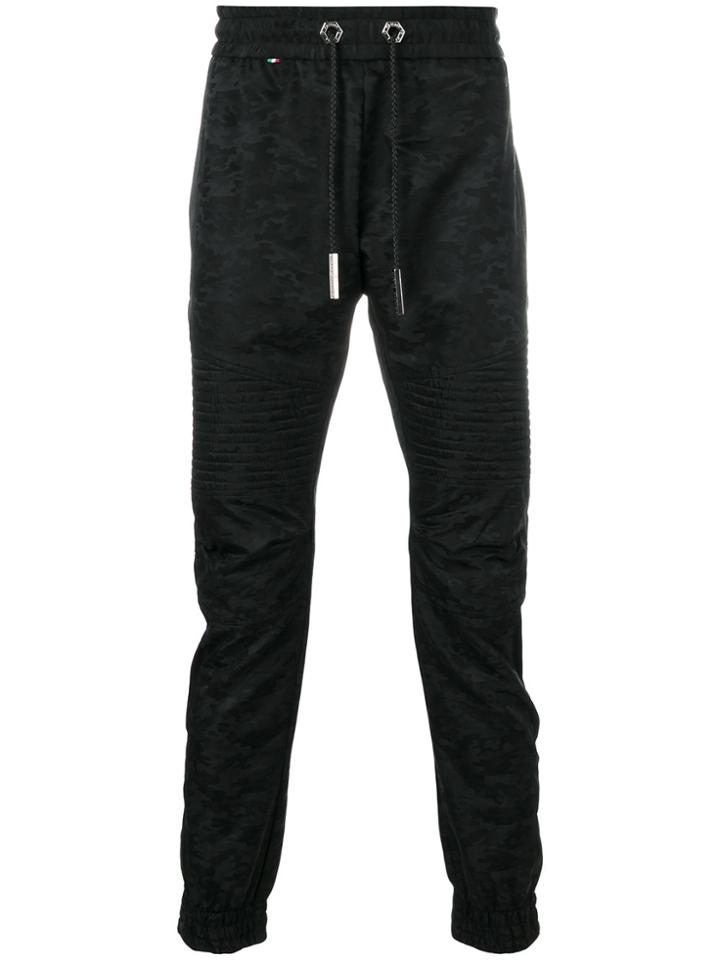 Philipp Plein Camouflage Biker Sweatpants - Black