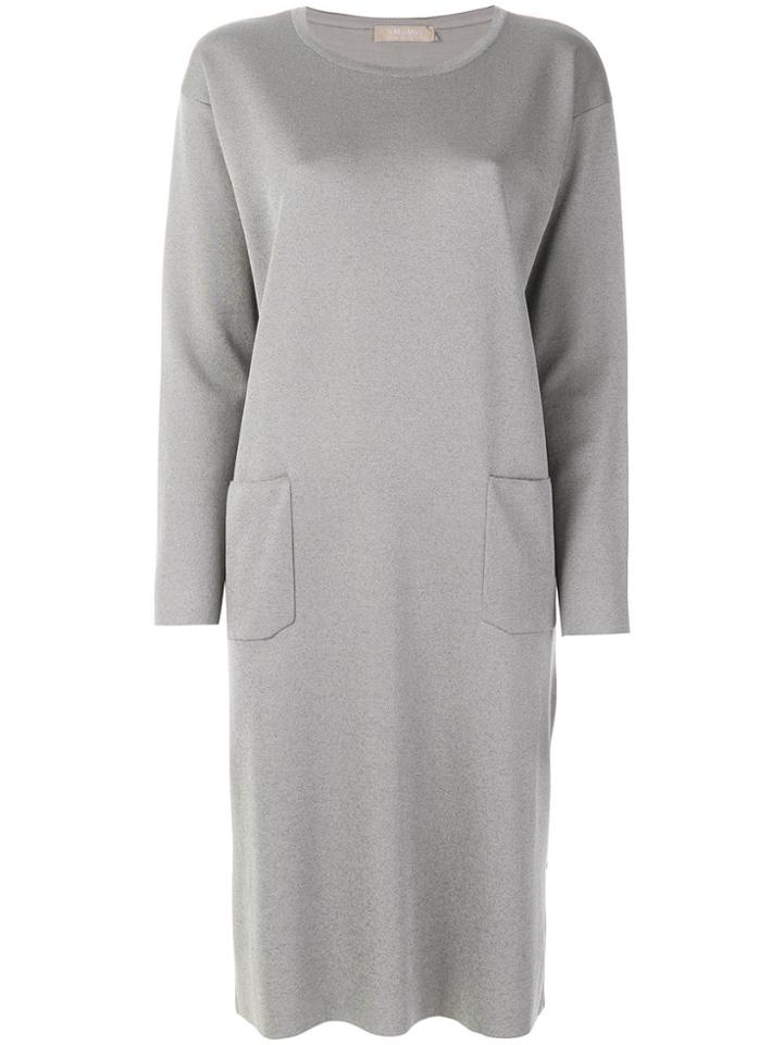 's Max Mara Midi Jumper Dress - Metallic