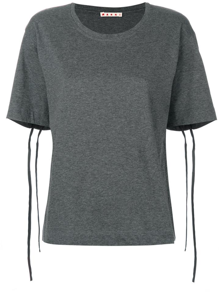 Marni Drawstring Sleeve T-shirt - Grey