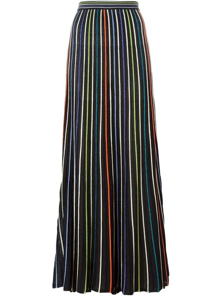 M Missoni Pleated Knit Maxi Skirt