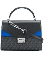 Michael Michael Kors Monogram Top Handle Tote - Black
