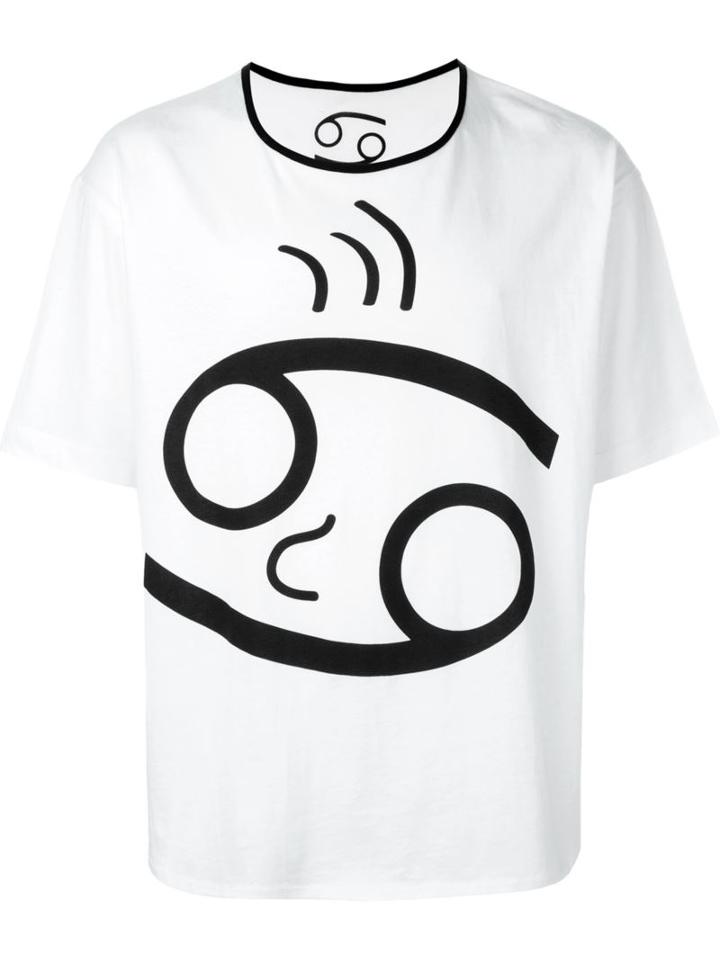 69 Logo Print T-shirt, Adult Unisex, Size: Medium/large, White, Cotton