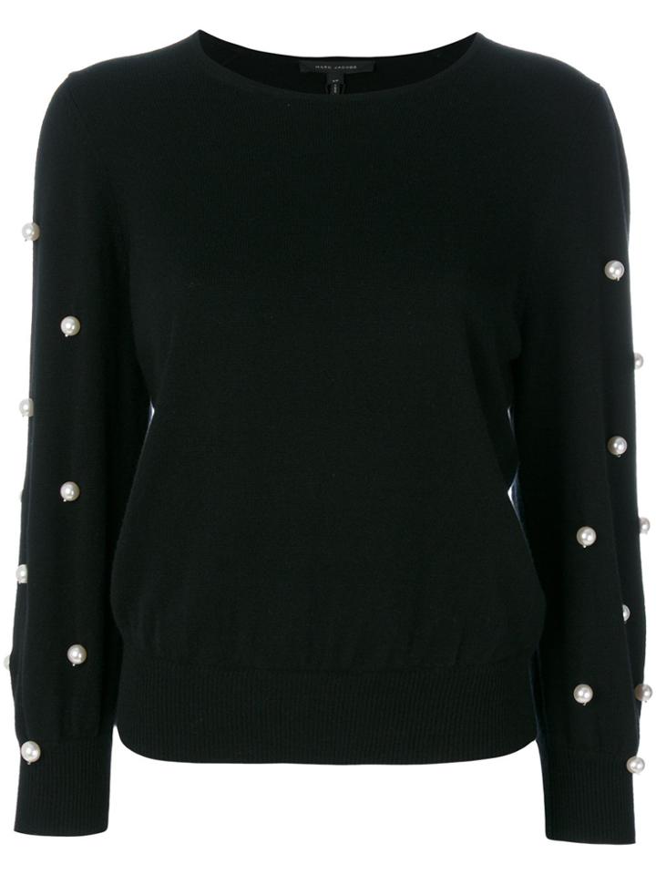 Marc Jacobs Faux Pearl Embellished Jumper - Black