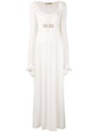 Amen - Beaded Panel Maxi Dress - Women - Viscose/metal/glass - 42, Nude/neutrals, Viscose/metal/glass