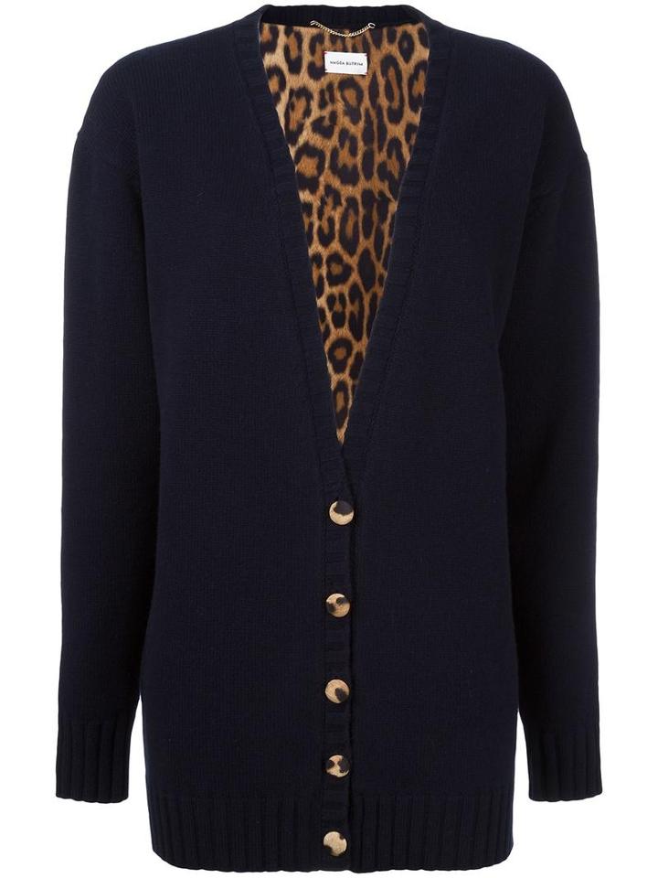Magda Butrym 'rochester' Cardigan, Women's, Size: Small, Blue, Silk/cashmere/wool
