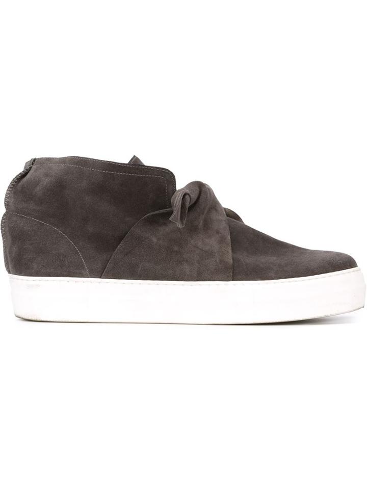 Ports 1961 Ribbon Sneakers, Men's, Size: 43, Grey, Calf Leather/goat Skin/rubber