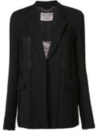 Jason Wu Lace Panel Blazer, Women's, Size: 4, Black, Viscose
