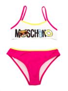 Moschino Kids Logo Print Bikini, Girl's, Size: 10 Yrs, Pink/purple