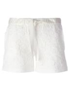 Moncler Daisy Macrame Shorts, Women's, Size: Xs, White, Cotton/polyamide