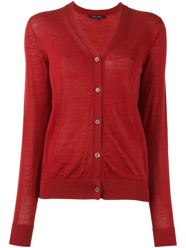 Sofie D'hoore V-neck Cardigan, Women's, Size: 36, Red, Wool