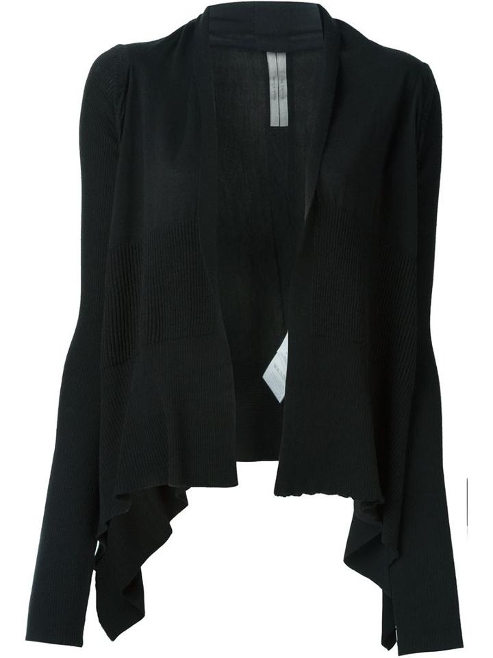 Rick Owens Shawl Collar Open Front Cardigan