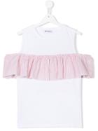 Dondup Kids Ruffled Trimmed Tank - White